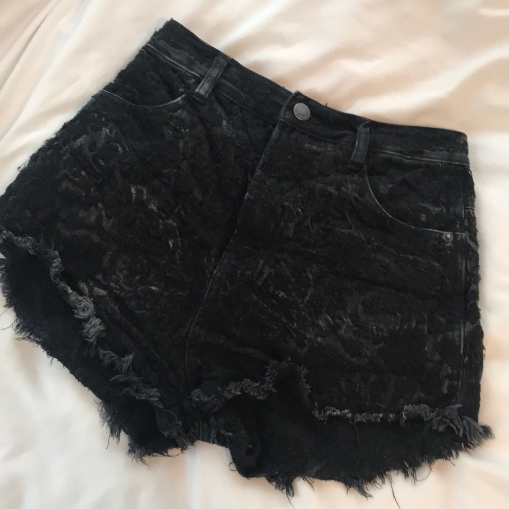 Free People denim shorts